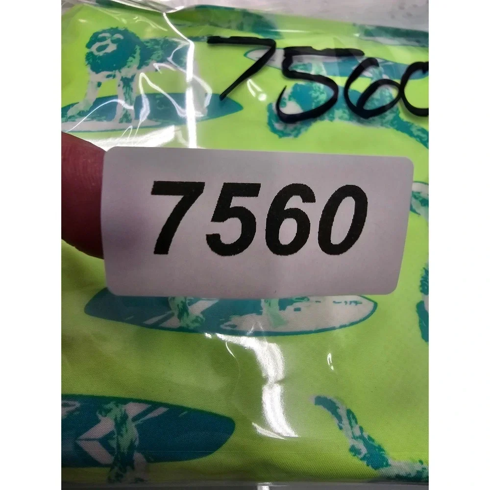 Cat & Jack Boys Surfing Dog Swim Trunks Green Polyester Size Medium Husky